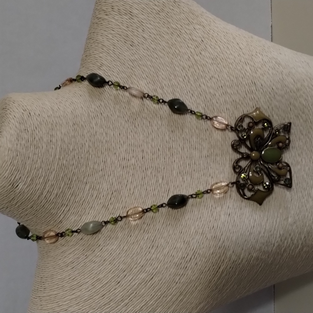 BUTTERFLY COSTUME JEWELRY NECKLACE